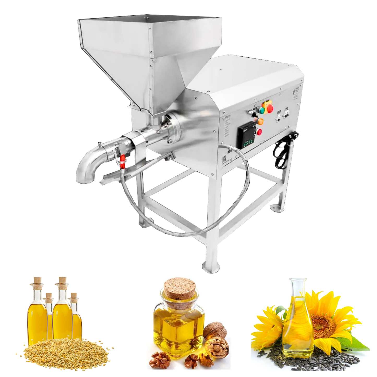 SWADESI KRAFTS Oil Pressing Machine Stainless Steel 202 Body 2000-Watt Motor Single Phase Oil Pressing Machine for Home Size 41”X22”X48” Inch (LXWXH) Used for Pressing of Peanut, Almond Oil