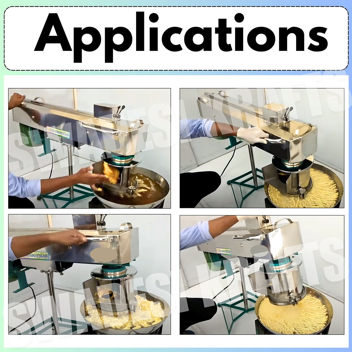 SWADESI KRAFTS Namkeen Making Machine for Business 7 inch Diemeter | Sev Maker Machine Electric Capacity 60-70kg/HR | Copper Motor 0.5HP 1440Rpm A1