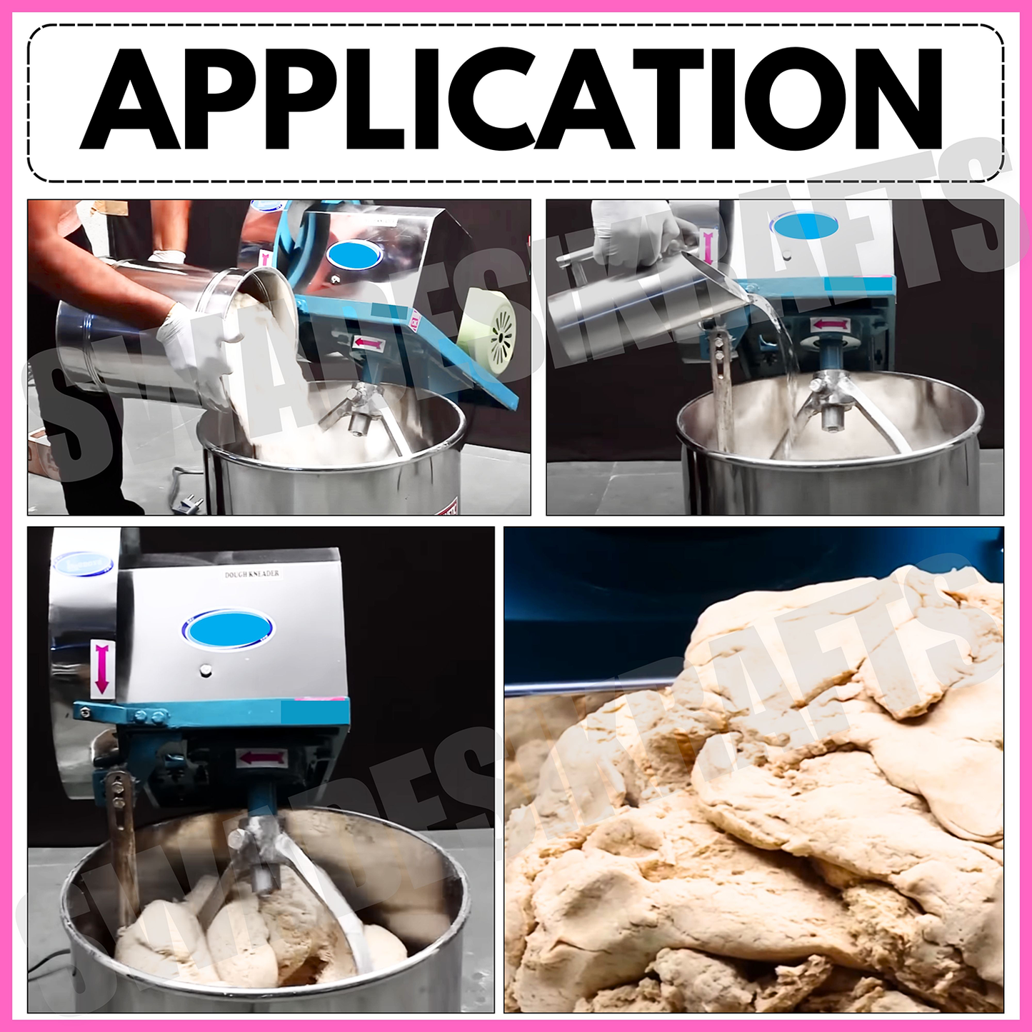 SWADESI KRAFTS 5kg Dough Kneader Machine Electric With 0.5hp Motor | Stainless Steel Atta Maker Machine Bowl (1.5mm) suitable for Besan atta, Maida, other Besan products A4