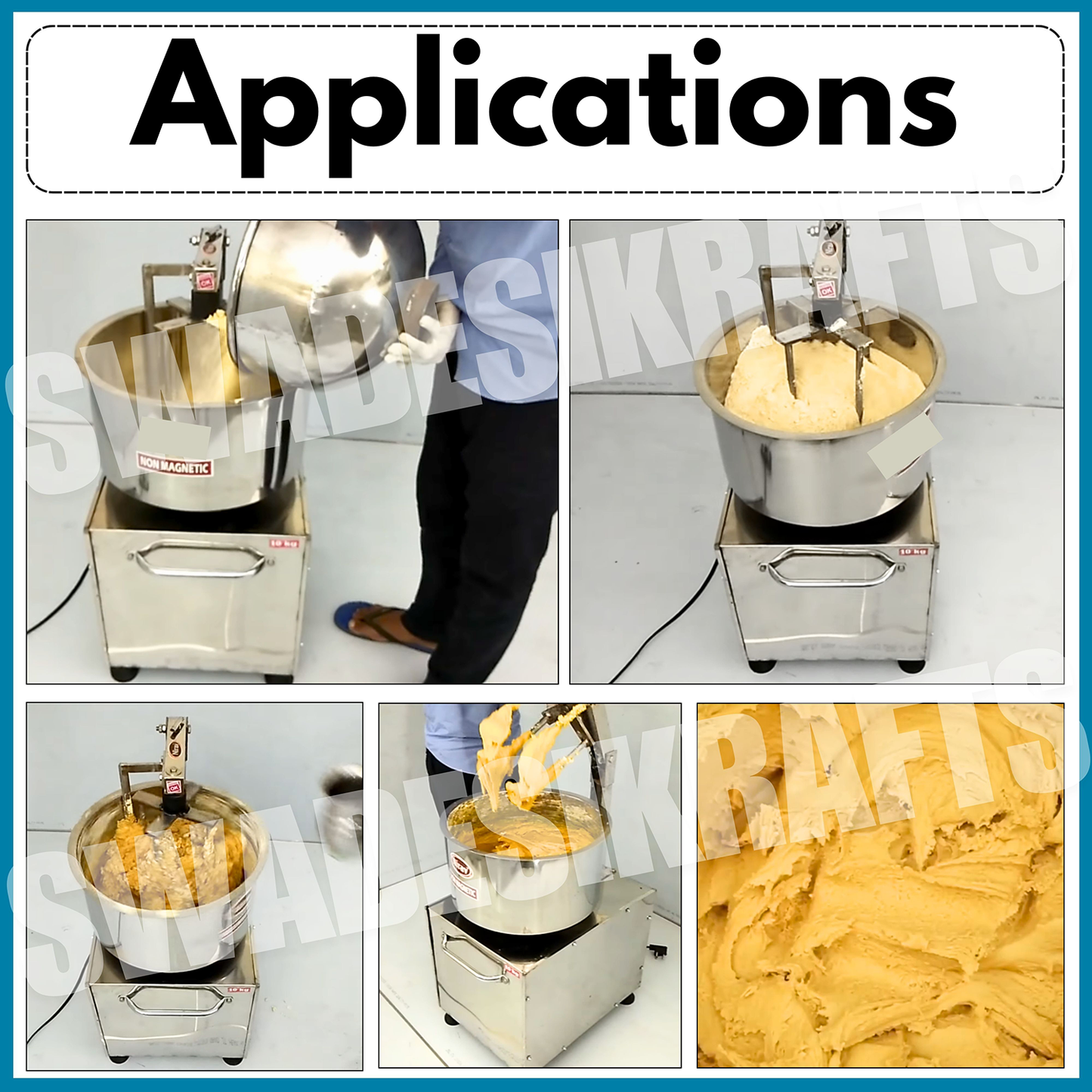 Swadesi Krafts 05 Kg Besan Mixing Machine With 0.5hp Motor B1
