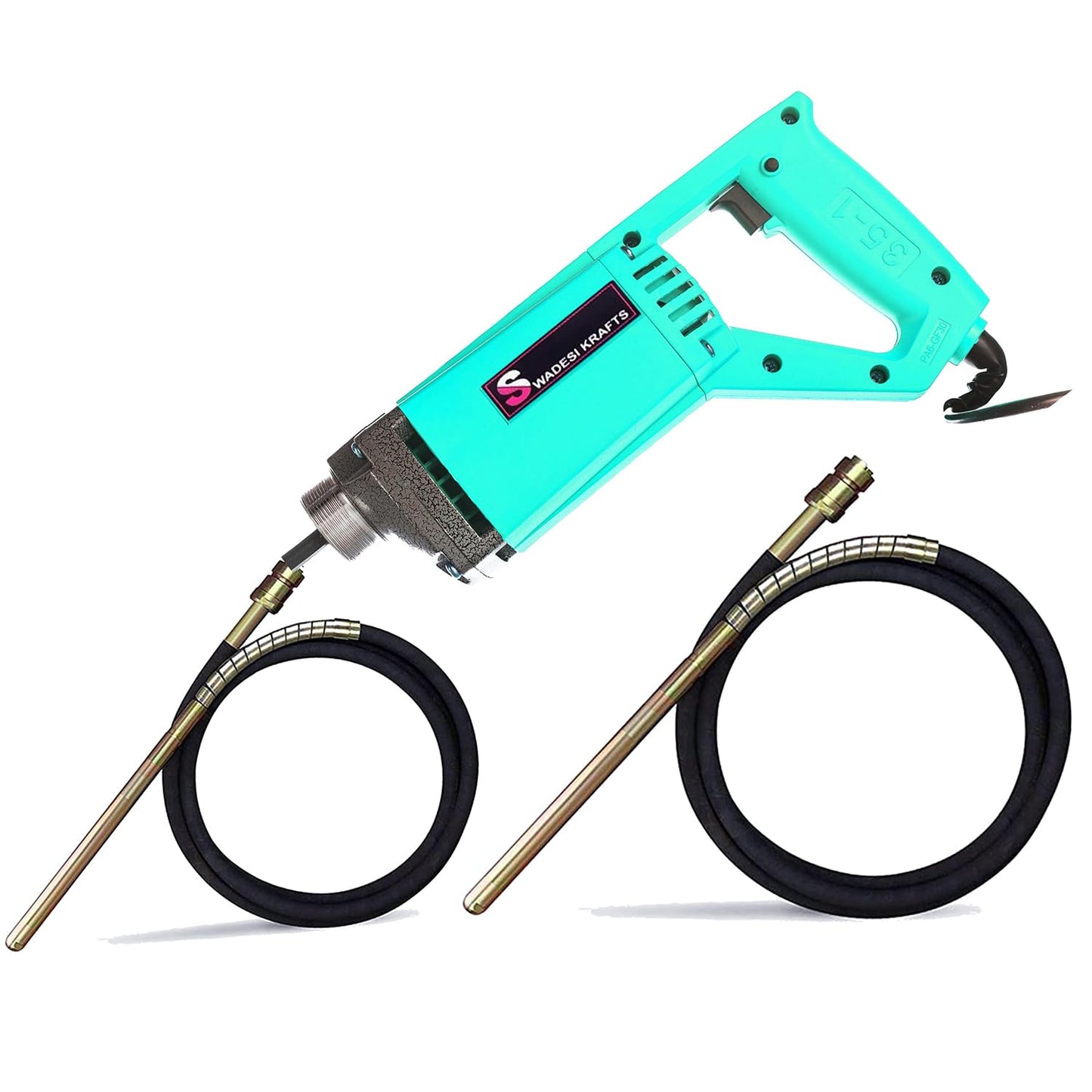 SWADESI KRAFTS 1250-WATT Concrete Vibratoriron Machine With 1.5 Mtr Needle | Electric Concrete Vibrator 13000rpm