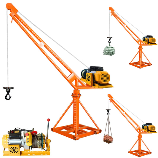SWADESI KRAFTS Electric Mini Lifting Crane with 4HP Electric Motor |8mm Wire Thickness|40 Meter Length of the Wire and 85-95kg Frame | Mini Crane Scale 500kg