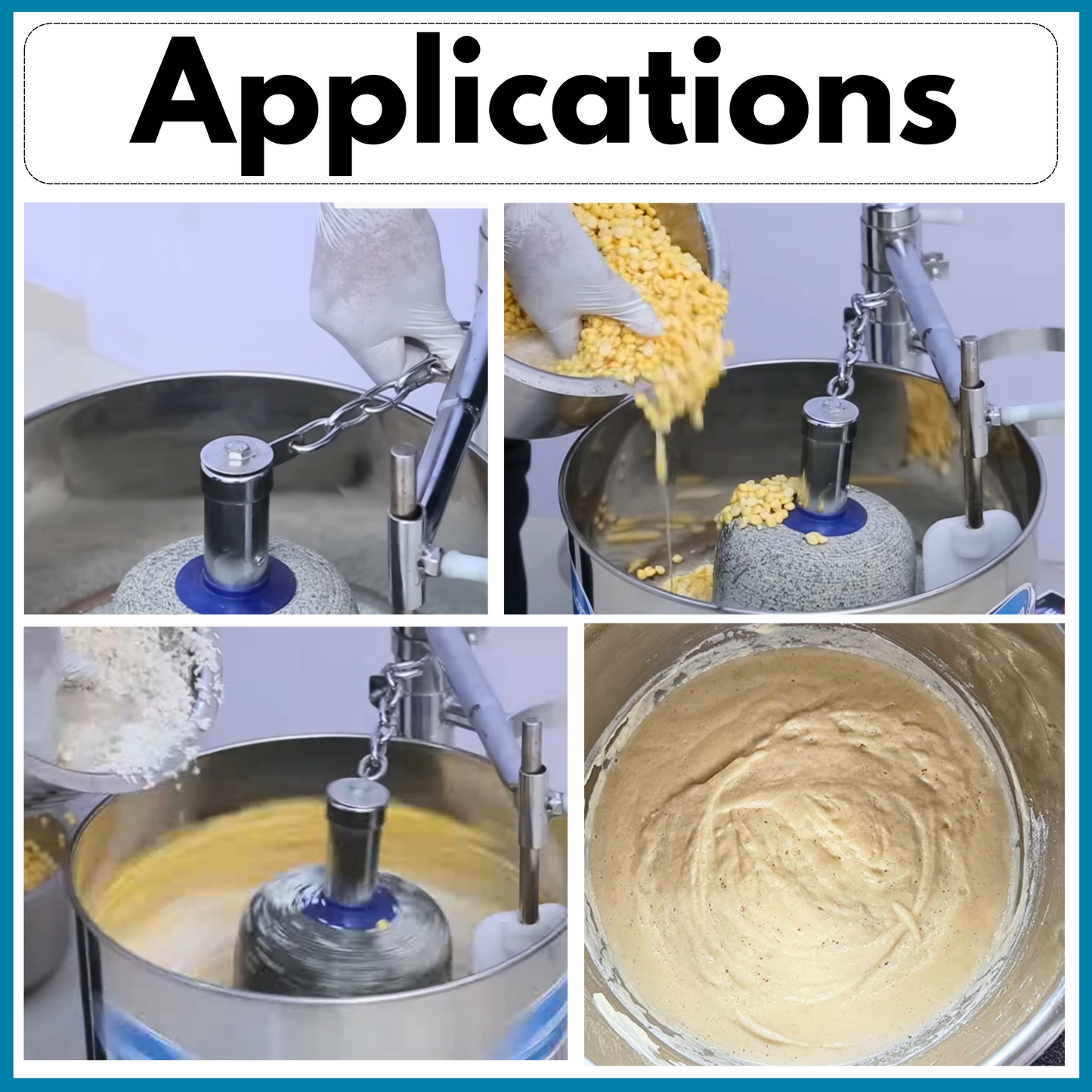 Swadesi Krafts 10ltr Stainless Steel Wet Grinder Machine with 1-Hp Motor for Kitchen | Hotel | Restaurant (Commercial Use Only) to Wet Dal, Rice, Dosa, Idle