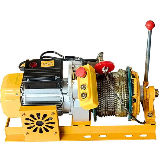SWADESI KRAFTS 4HP Electric Motor of Mini Lifting Crane with cluch | 8mm Wire Thickness | 40 Meter Length of the Wire Mini Crane Motor Scale 500kg