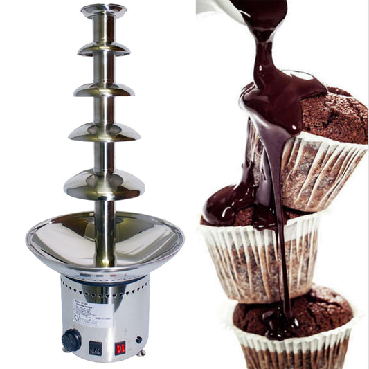 Swadesi Krafts 5 Tier Electric Chocolate Fountain Machine Mini for Kids Party Temperature 50-250℃ | Stainless Steel Chocolate Fondue Machine A3