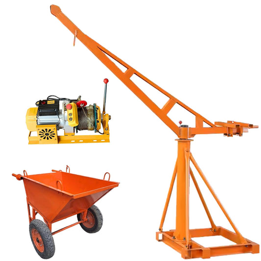 SWADESI KRAFTS Electric Mini Lifting Crane with 4HP Electric Motor & Single Trolly | 8mm Wire Thickness | 40 Meter Length of the Wire and 53-55kg Frame | Mini Crane Scale 500kg