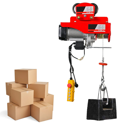 SWADESI KRAFTS PA 500kg 5mm 20Mtr Mini Electric Hoist for Material Handling 1.5hp Motor Single Phase | Winch Construction Mini Hoist 100% Copper Motor (Left & Right AND Up & Down)