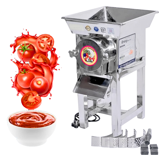 Swadesi Krafts Stainless Vegetable Gravy Machine with 5-Hp Motor | Gravy Machine for Hotel Industrial Machine for Wet Grinder Capacity-200kgHr. A6