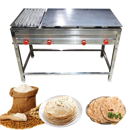 SWADESI KRAFTS stainless steel chapati Bhatti gas puffer 18”36”32” inch | commercial chapati making machine with puffer plate use for roti Frankie sandwich paratha wraps A2