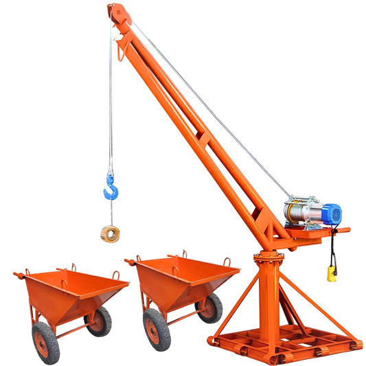 SWADESI KRAFTS Electric Mini Lifting Crane with 4HP Electric Motor with Trolly | 8mm Wire Thickness | 40 Meter Length of the Wire and 85-90kg Frame | Mini Crane Scale 500kg