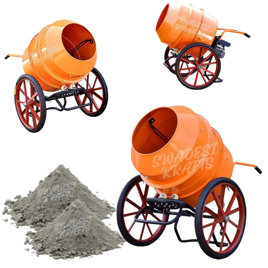 SWADESI KRAFTS Concrete Mixer Machine | Electric Concrete Mixture Machine (350ltr)- 1hp motor