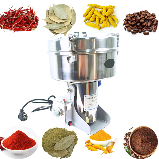 SWADESI KRAFTS Instant Masala Grinder Stainless Steel Body with 3000-Watt Motor Commercial Spice Grinder Size 9.5”X10”X16” Inch (LXWXH) is Used to Grinding Spices