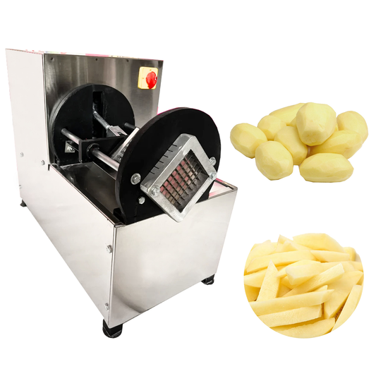 SWADESI KRAFTS Stainless Steel Electric French Fries Cutter Machine with 0.5hp Motor Capacity 200-250kg/Hr (Cutting Blade -7mm or 10mm) A5