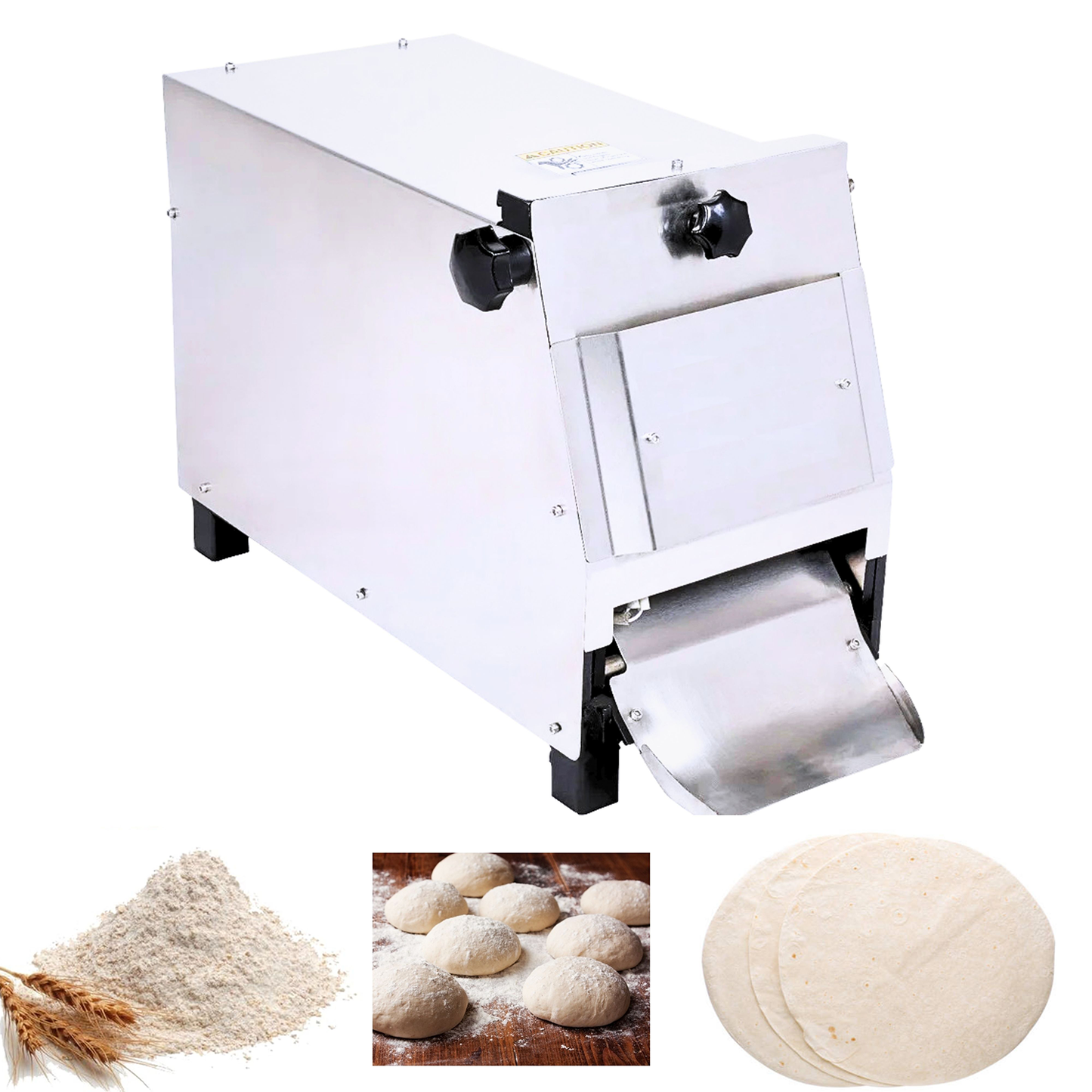 SWADESI KRAFTS Chapati Pressing Machine Stainless Steel Body with 0.5 Hp Motor Roti Pressing Machine Size 26”X14”X18” (LXWXH) Used for Preparation of Chapatis