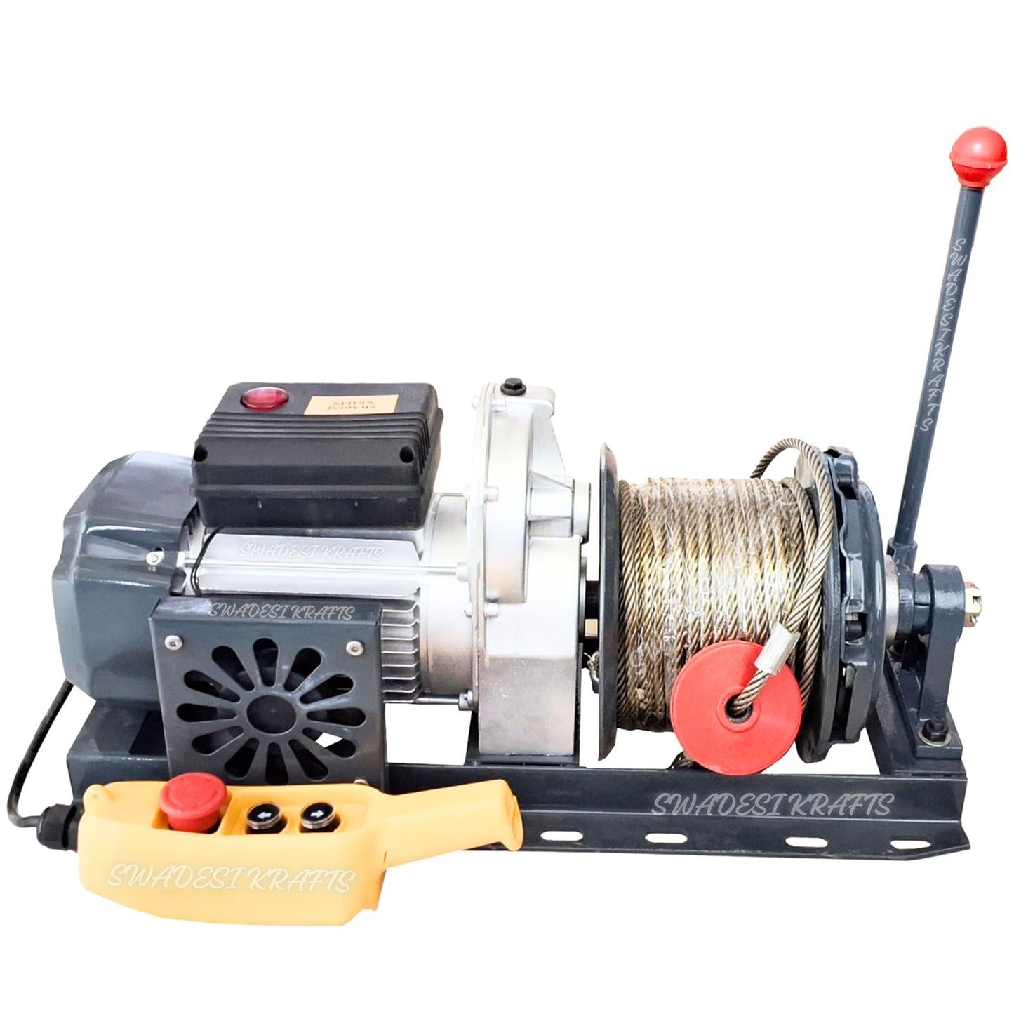 High Speed 4HP Single Phase Electric Motor of Mini Lifting Crane with cluch | 8mm Wire Thickness | 50 Meter Length of the Wire Mini Crane Motor Scale 500kg
