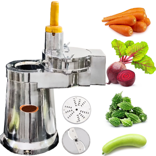 SWADESI KRAFTS Stainless Steel Vegetable Grater and Slicer Machine with 1hp Motor | Kadukas Machine Electric Capacity is 80-90kg/Hr Carrot Grater Automatic Comes with Slice and Shred Blade A2