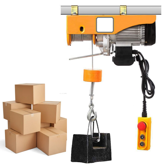 SWADESI KRAFTS 3hp PA 1000kg 30 Mtr 6mm wire Mini Electric Hoist for Heavy Material Handling With Copper Motor Single Phase | 6mm Wire Thickness | 30 meter wire Winch Construction Mini Hoist