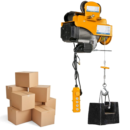 SWADESI KRAFTS PA1000kg 6mm 20Mtr Mini Electric Hoist for Material Handling 3hp Motor Single Phase | Winch Construction Mini Hoist 100% Copper Motor (Left & Right AND Up & Down)