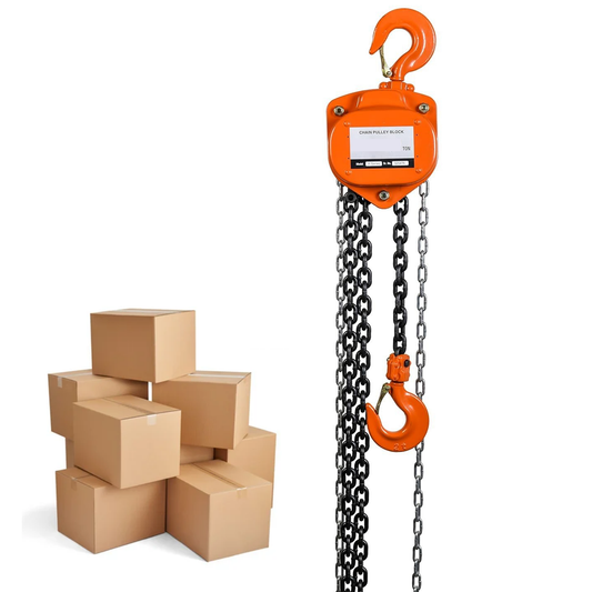 SWADESI KRAFTS VTSeries Chain Pulley Block 5ton Capacity Heavy Duty Double Fall Working Height 3meter Manual Hand Chain 5mm Load Chain 10mm Chain Block For Material Movement Hand Operating Chain Block
