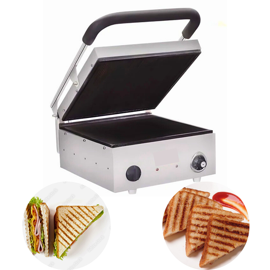 SWADESI KRAFTS Stainless Steel 202 Sandwich Griller Jumbo 1100-Watt 2 Heater| Jumbo Sandwich Grill Maker 16”X15” Inch 4pcs Sandwich | Size 20”X17”X11” Inch (LXWXH)