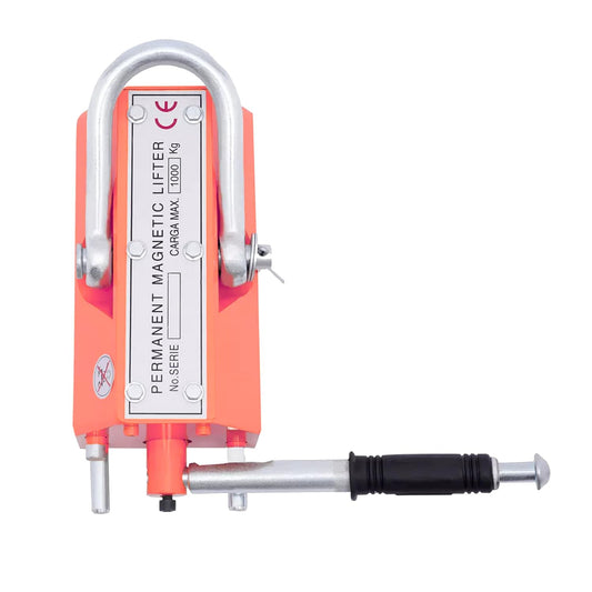 Heavy Duty Permanent Magnet Lifter Capacity 200kg Height 73mm x length 135mm x bottom 69mm and the Magnet Lifting Hoist for Steel Plate with MS material for magnet lifter weight 4kg