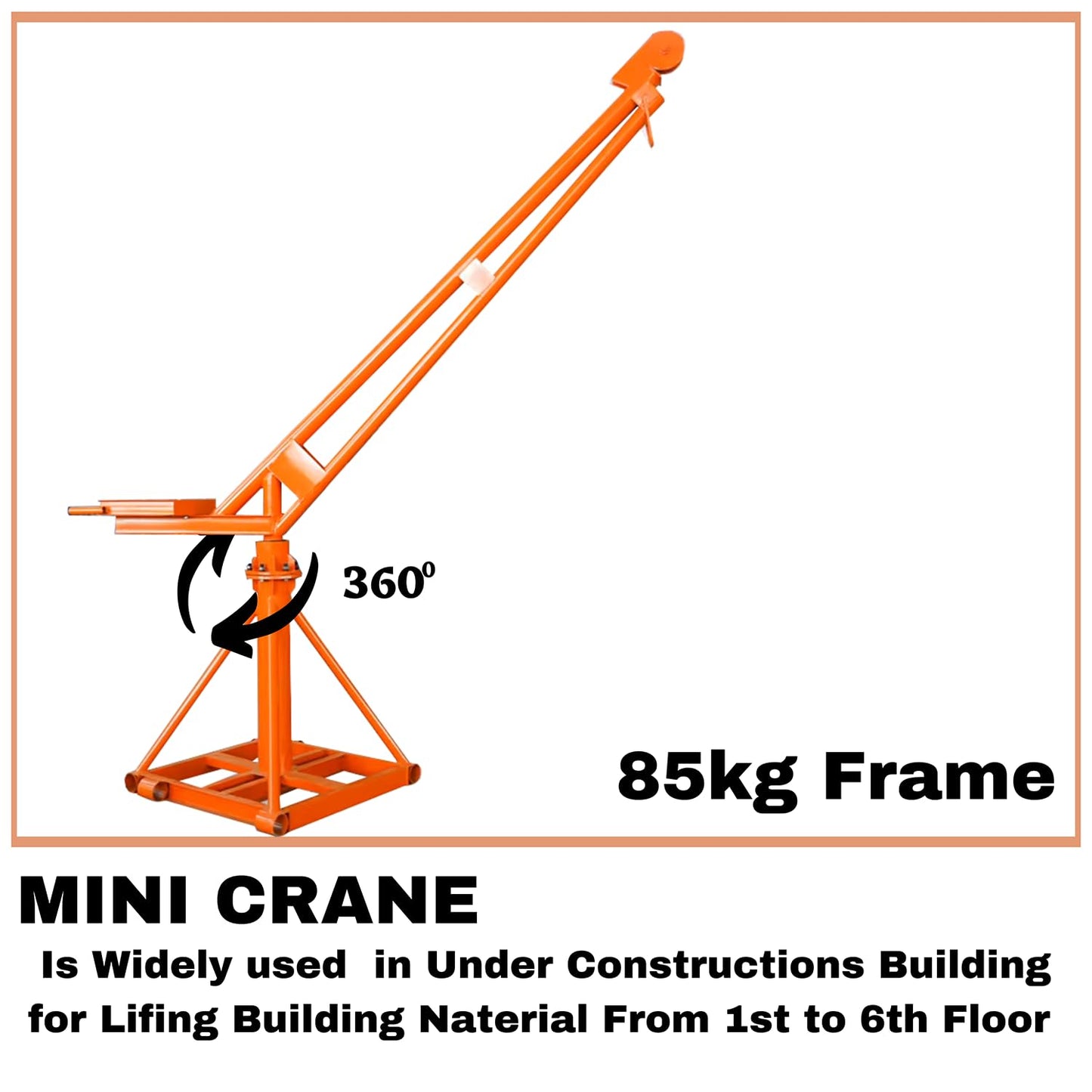 SWADESI KRAFTS Electric Mini Lifting Crane 85-90kg Frame | Mini Crane Scale 500kg (WITHOUT MOTOR)