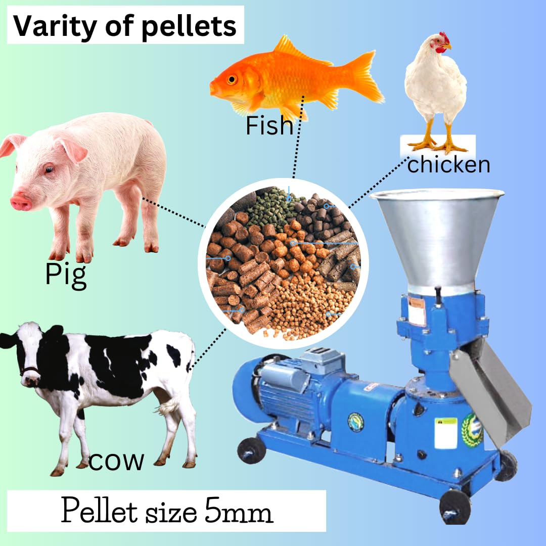 SWADESI KRAFTS 4 HP Pellet Machine for Animal Feed Single Phase Copper Motor 5mm (Cattle, Chicken, Fish, Fig, Goat) b2