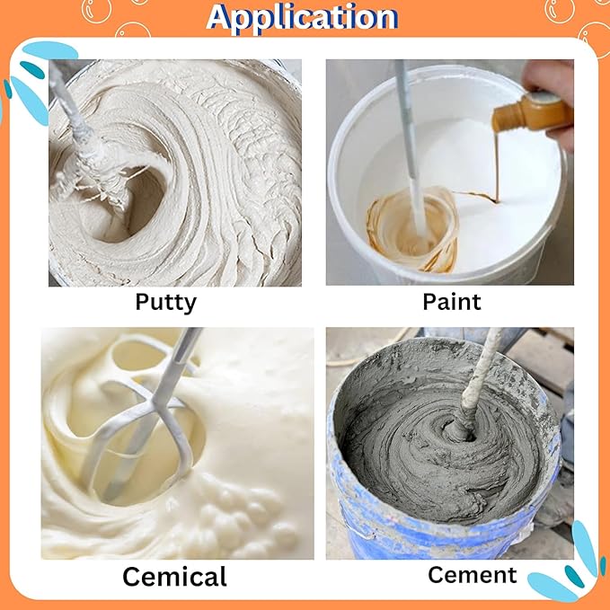 Swadesi krafts putty mixing machine blends mixture quickly and removes lumps paint mixer for painter, 1250 watt copper winded motor and crome-plated iron rod with paint mixing rod