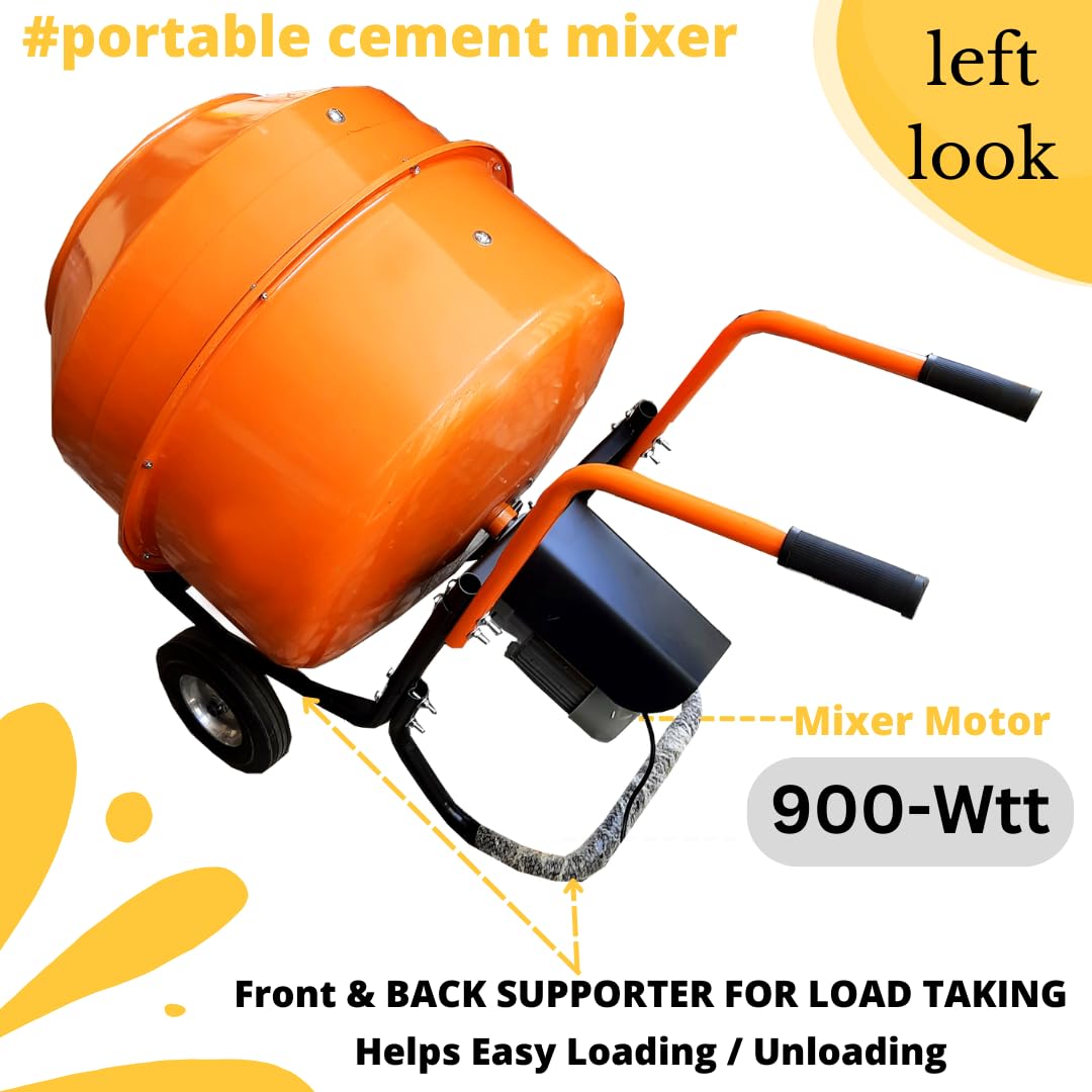 SWADESI KRAFTS Concrete Mixer Machine | Electric Concrete Mixture Machine (230 liter)-CNT_230 0.5hp motor