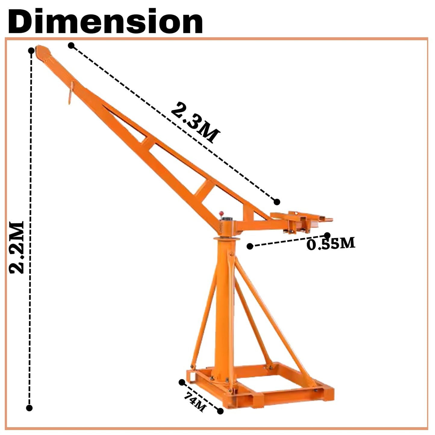 SWADESI KRAFTS Electric Mini Lifting Crane 53-55kg Frame | Mini Crane Scale 500kg (WITHOUT MOTOR)