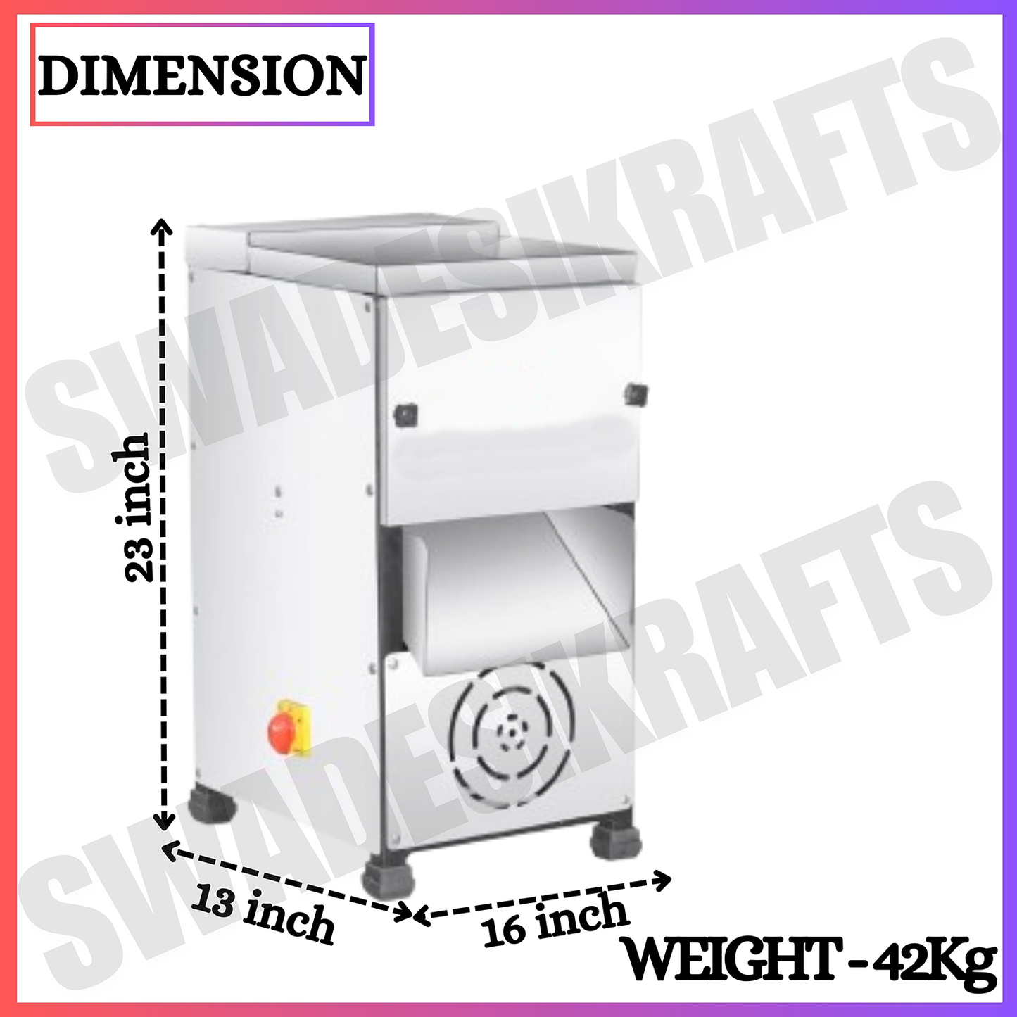 SWADESI KRAFTS Stainless Steel Dry Fruit Slicer Machine with 1hp Copper Motor | Dry Fruit Cutter Machine Output 25-30kg per Hour | 2 die (1 Slice + 1 Power) Used for Dry Fruit for Sweet A3