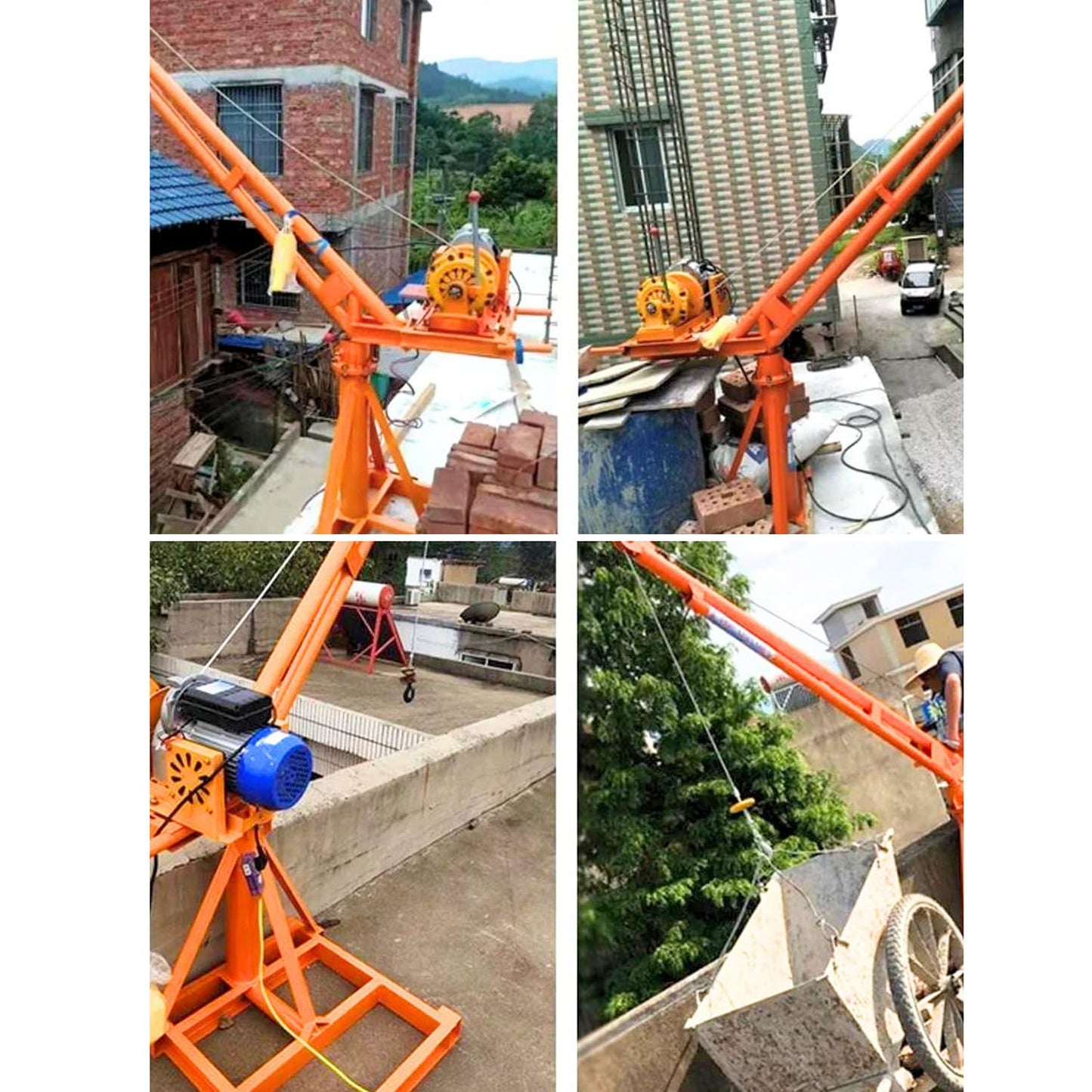 SWADESI KRAFTS Electric Mini Lifting Crane 85-90kg Frame | Mini Crane Scale 500kg (WITHOUT MOTOR)