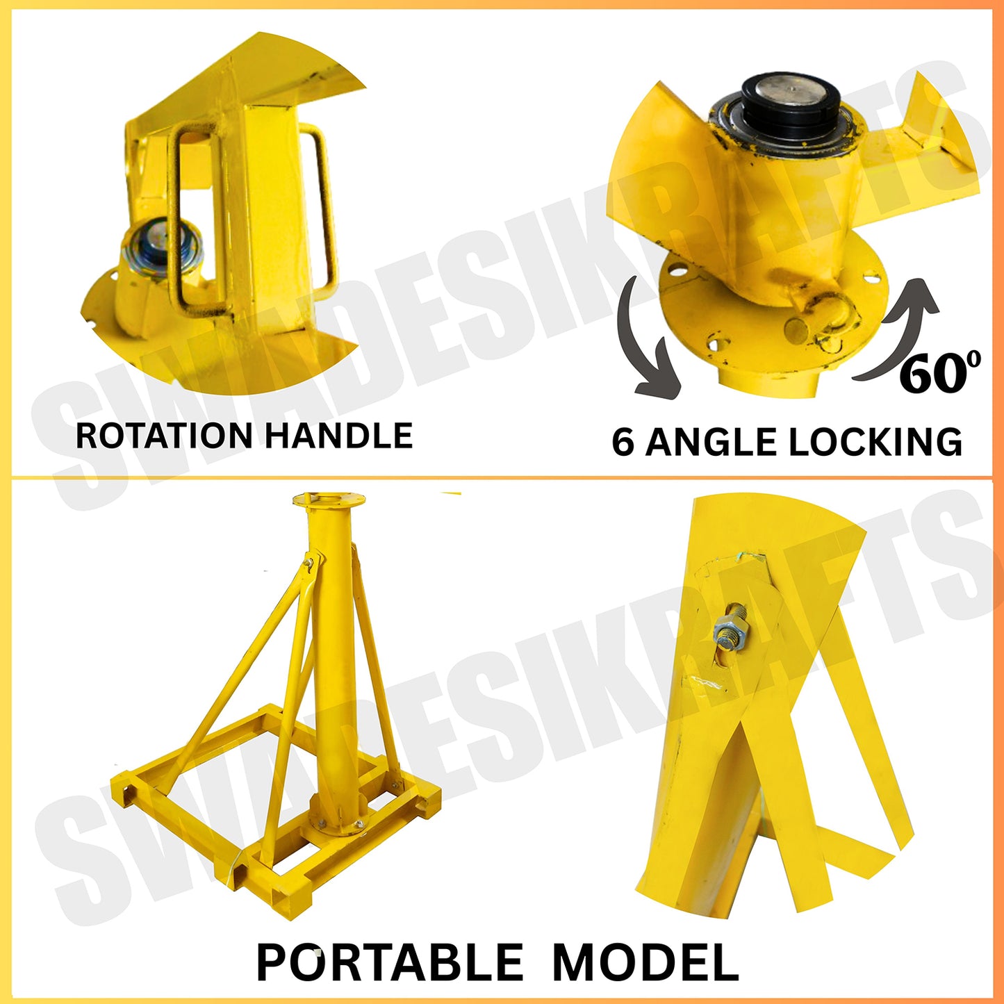 SWADESI KRAFTS Electric Mini Lifting Crane 60kg Frame | Mini Crane Scale 500kg (WITHOUT MOTOR)