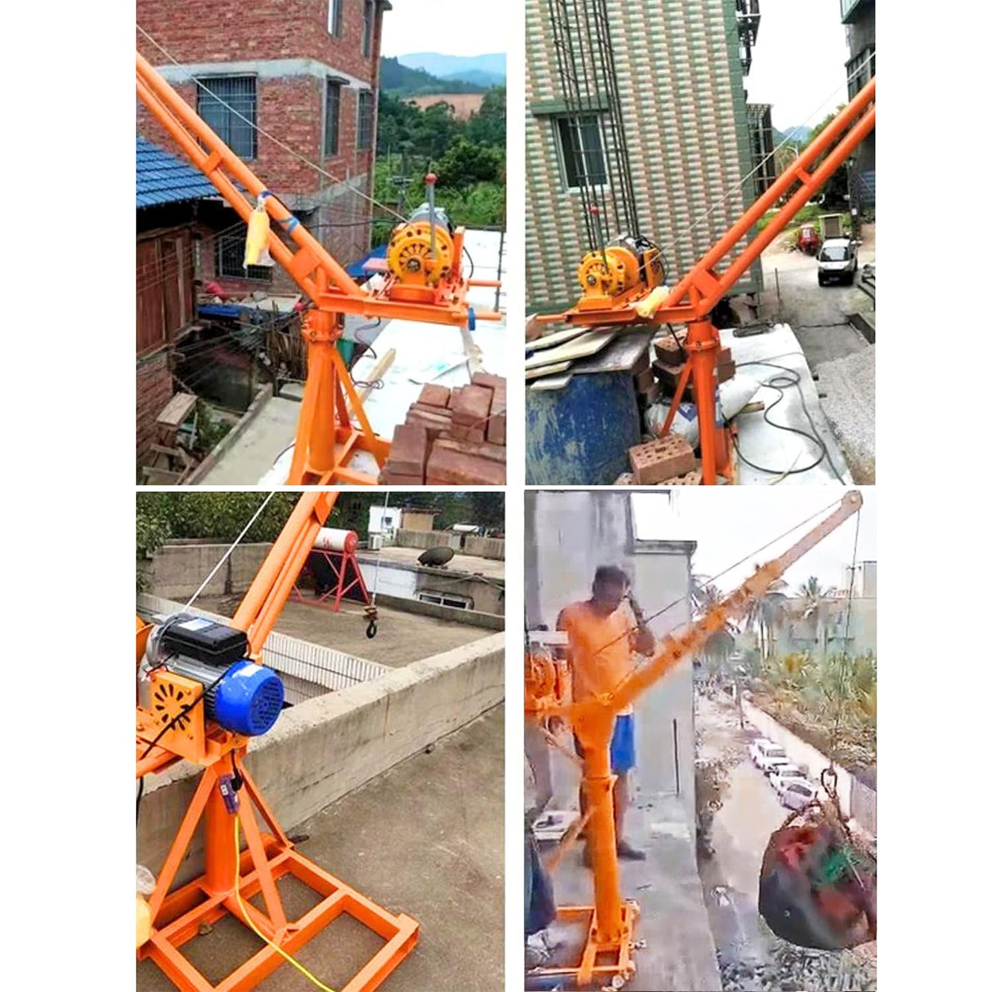 SWADESI KRAFTS Electric Mini Lifting Crane 53-55kg Frame | Mini Crane Scale 500kg (WITHOUT MOTOR)