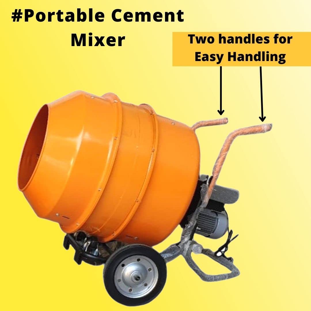 SWADESI KRAFTS Concrete Mixer Machine | Electric Concrete Mixture Machine (350ltr)- 1hp motor