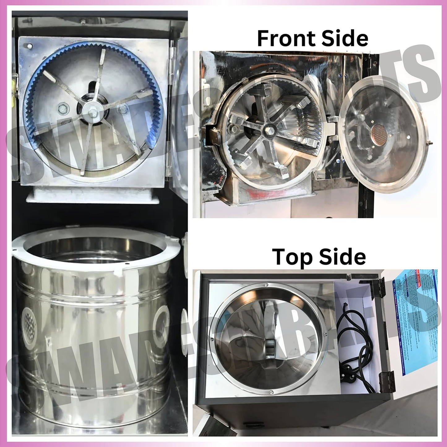 SWADESI KRAFTS Automatic Domestic Flour Mill Machine for Business with 2hp Motor | Atta Chakki for Home Capacity is 12-16kg/Hr