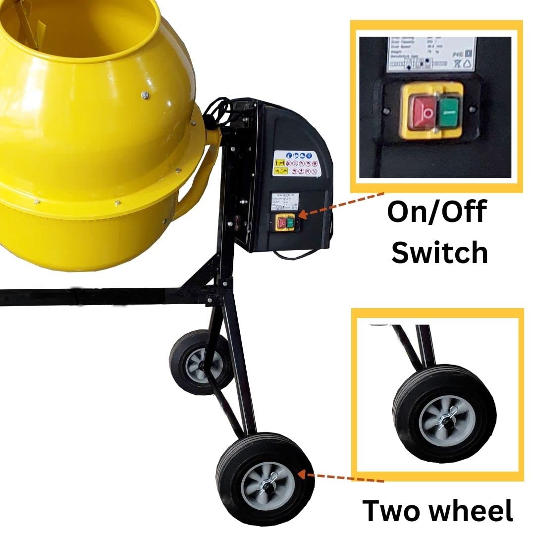 SWADESI KRAFTS 250ltr-Concrete Mixer Machine | Electric Concrete Mixture Machine 1100-watt-a1