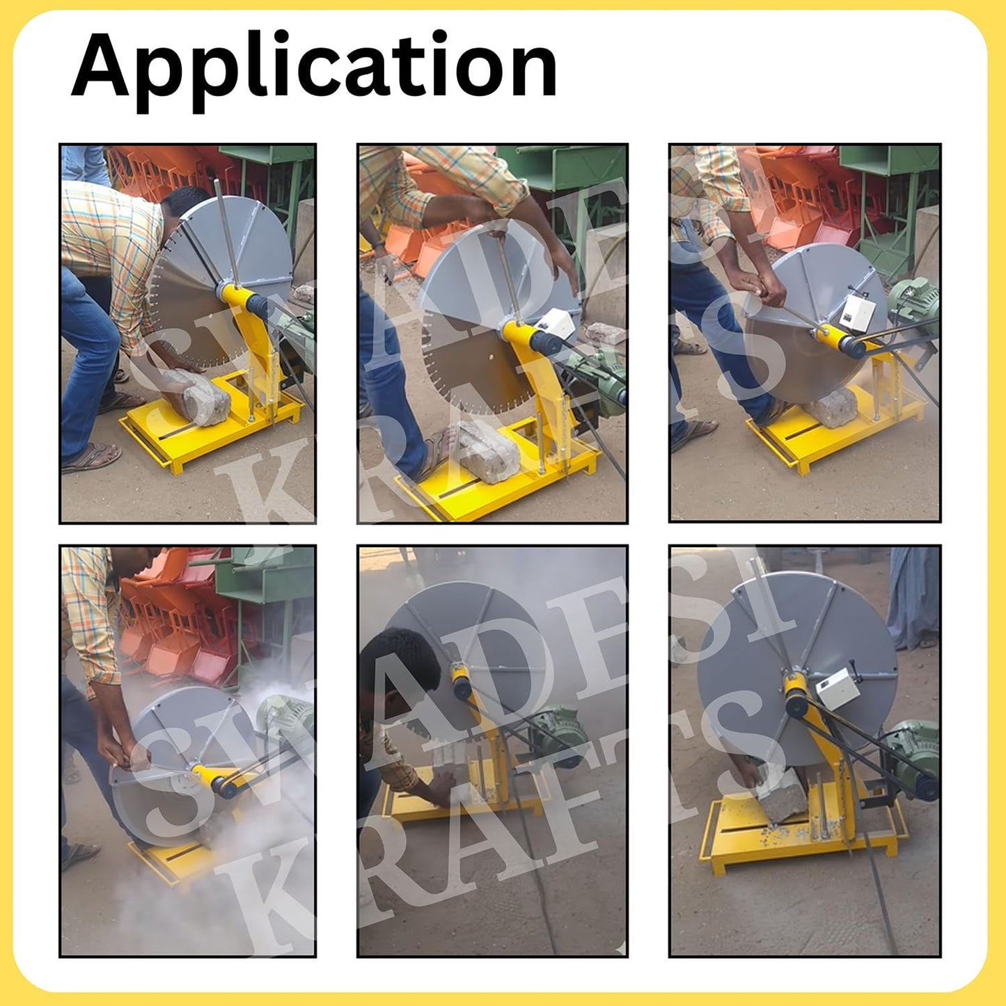 Heavy Duty Concrete Block Cutting Machine | AAC Block Cutter with Diamond Blade | Electric Brick & Stone Cutting Machine | Construction Tool Equipment