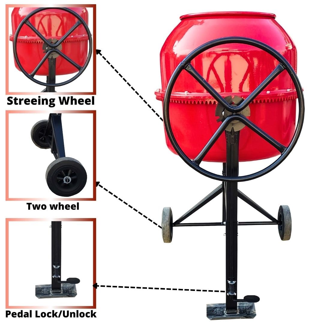 SWADESI KRAFTS 260ltr-Electric Concrete Mixture Machine | Concrete Mixer Machine1 1115-watt S1