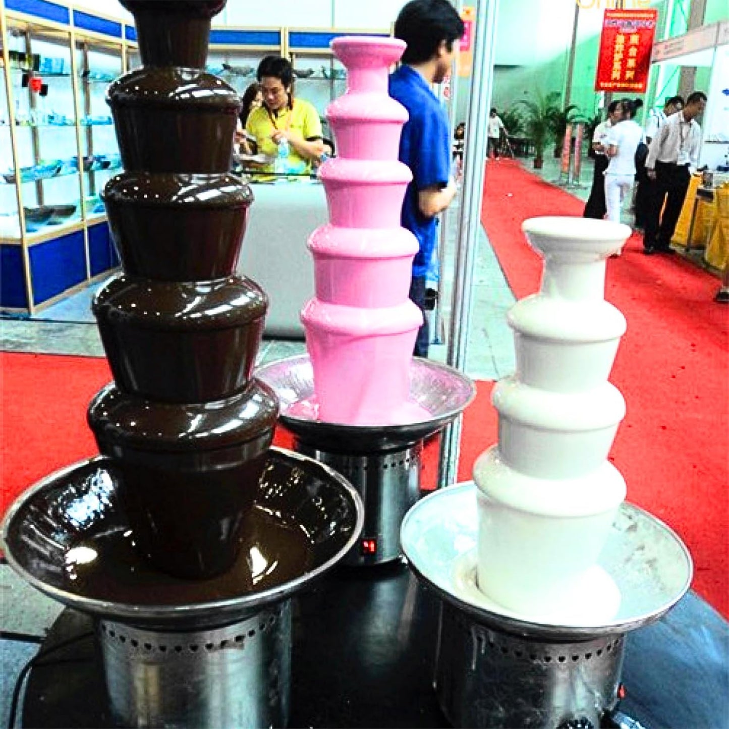 Swadesi Krafts 5 Tier Electric Chocolate Fountain Machine Mini for Kids Party Temperature 50-250℃ | Stainless Steel Chocolate Fondue Machine A3