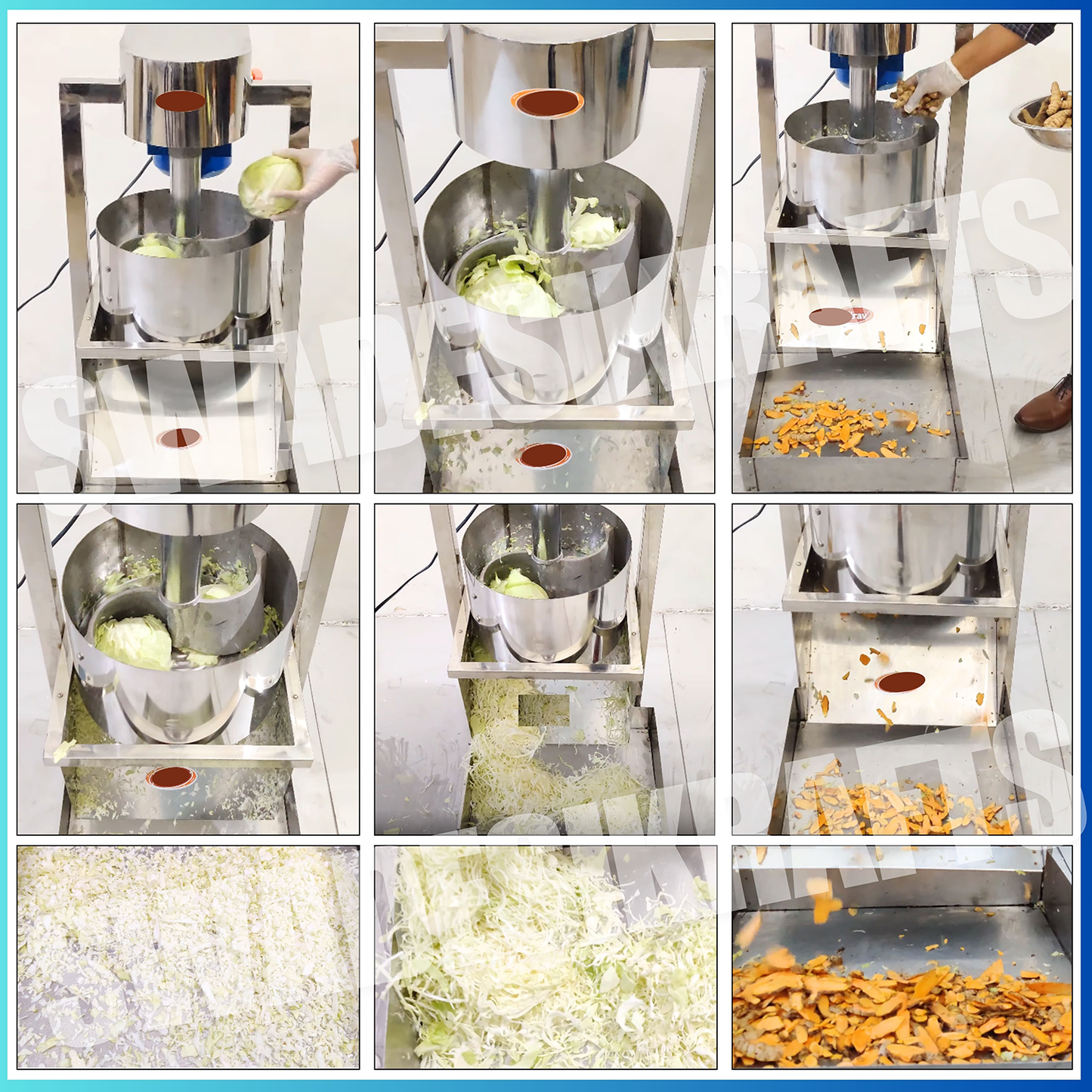 SWADESI KRAFTS Commercial Cabbage Cutting Machine for Hotel with 1hp Motor | Vegetable Cutter Machine for Kitchen is Capacity is 500-600kg/Hr A1