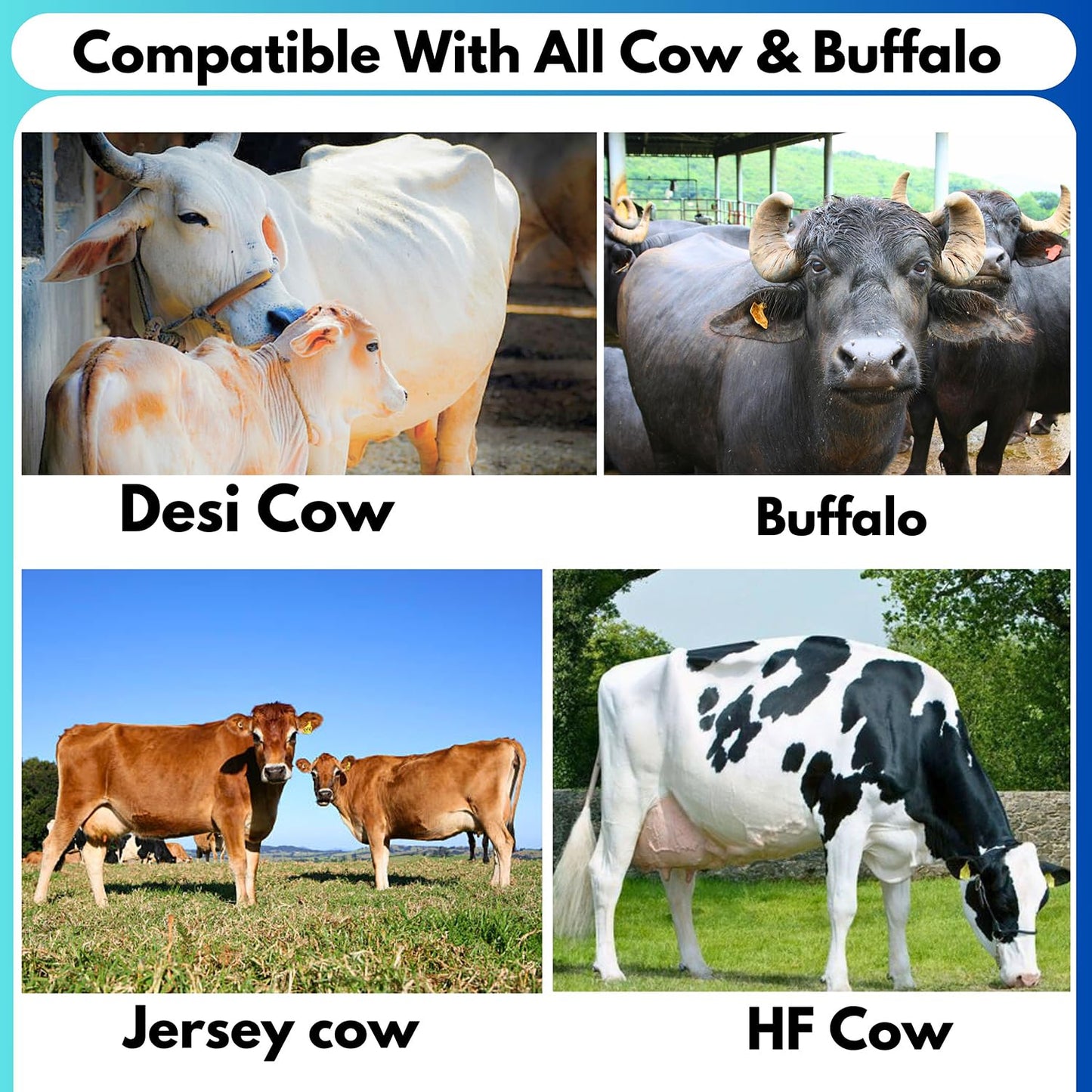 SWADESI KRAFTS 300LPM Buffalo & Cow Milking Machine for Cow Dairy with 1hp Motor (1 Cow Milking 4-5 Minutes) (Compatible with All Cow & Buffalos)