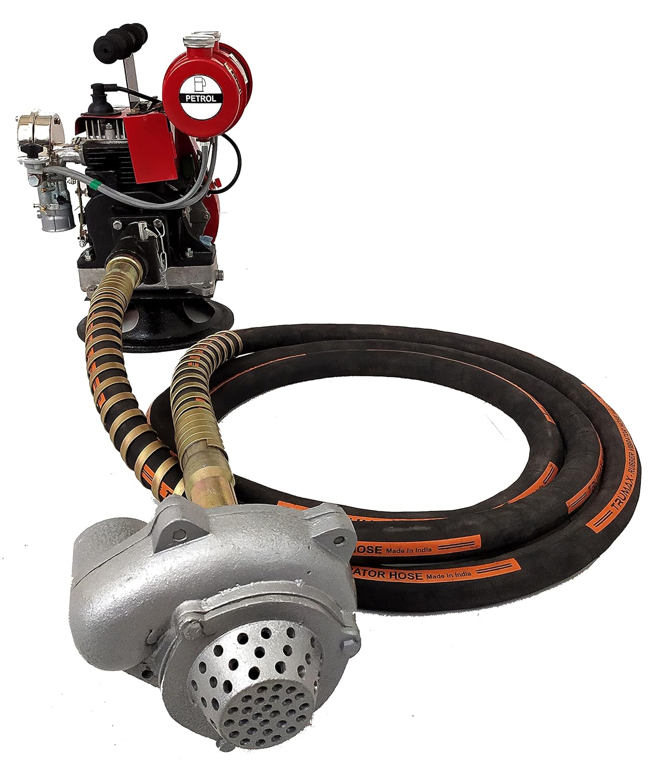 SWADESI KRAFTS Portable Petrol Kerosene Dewatering Pump Set | Mud pump set
