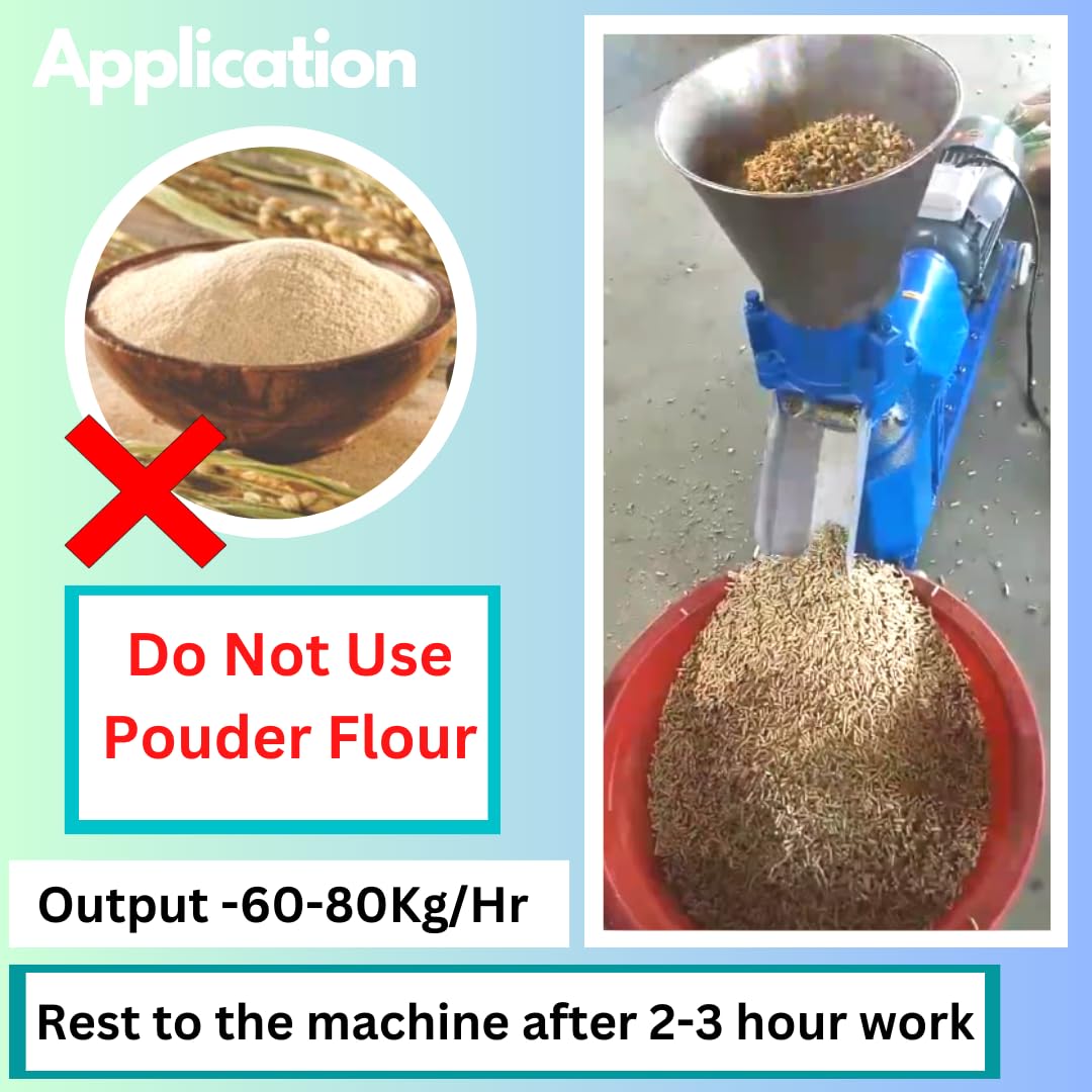 SWADESI KRAFTS 4 HP Pellet Machine for Animal Feed Single Phase Copper Motor 5mm (Cattle, Chicken, Fish, Fig, Goat) b2
