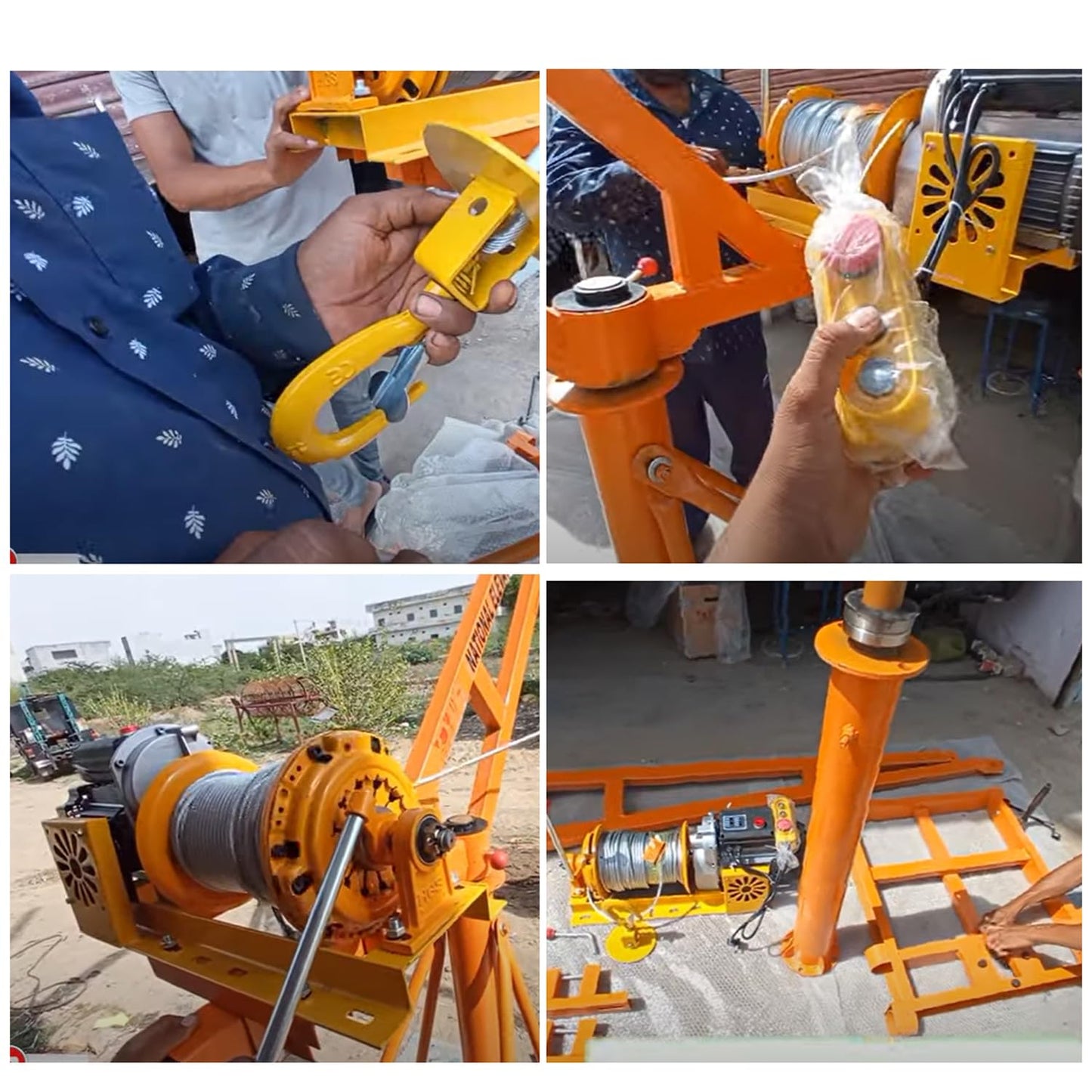 SWADESI KRAFTS Electric Mini Lifting Crane 53-55kg Frame | Mini Crane Scale 500kg (WITHOUT MOTOR)