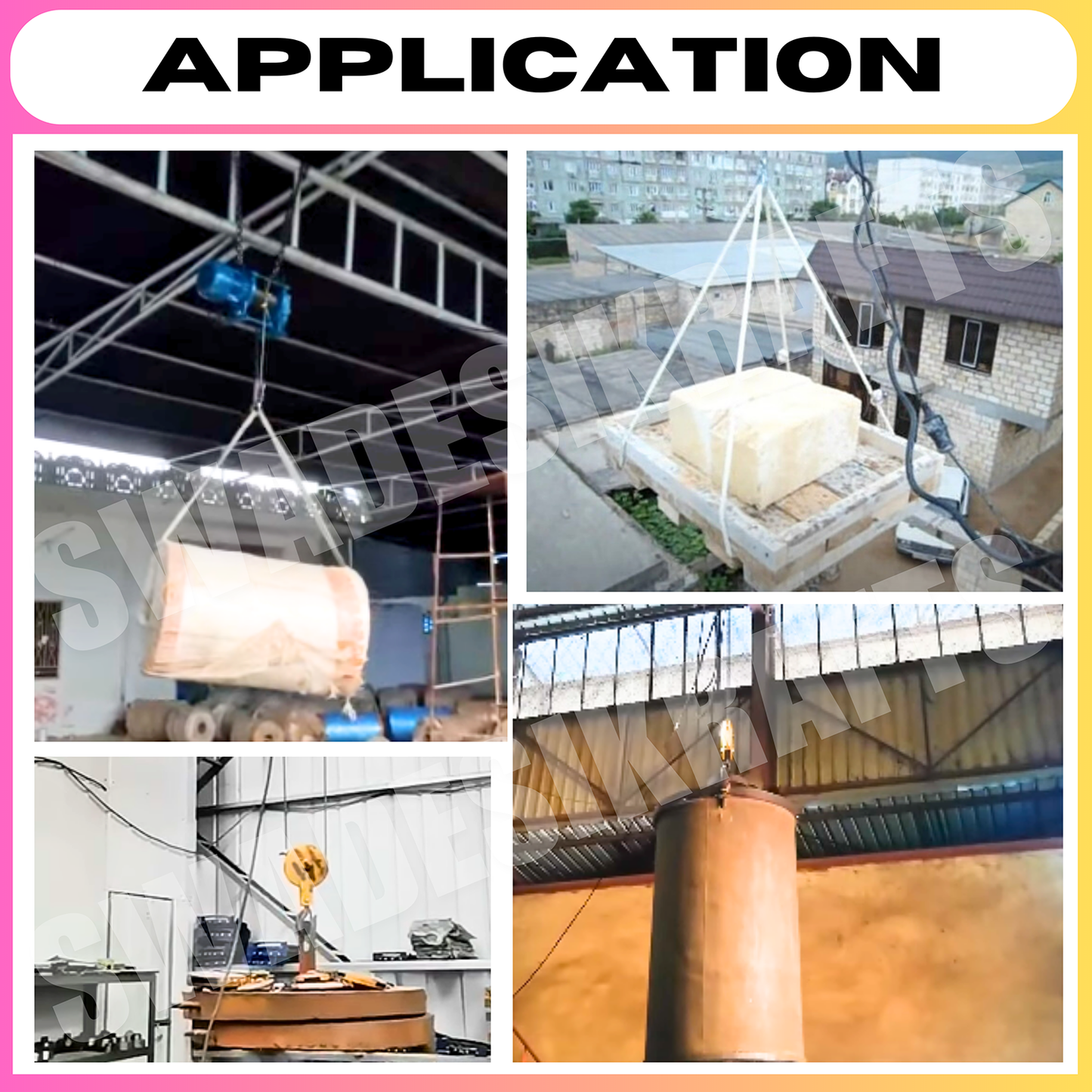 SWADESI KRAFTS CD 2Ton 10mm 9Mtr Wire Rope Hoist for Material Handling 5hp Main Motor three Phase | Winch Construction Mini Hoist 100% CT Copper Motor 0.75HP (Left & Right AND Up & Down)