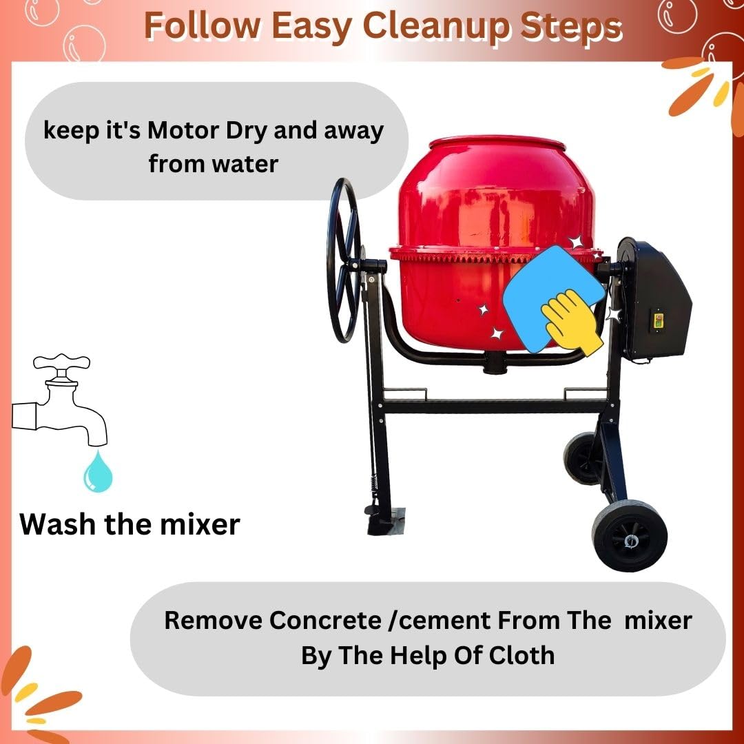 SWADESI KRAFTS 260ltr-Electric Concrete Mixture Machine | Concrete Mixer Machine1 1115-watt S1