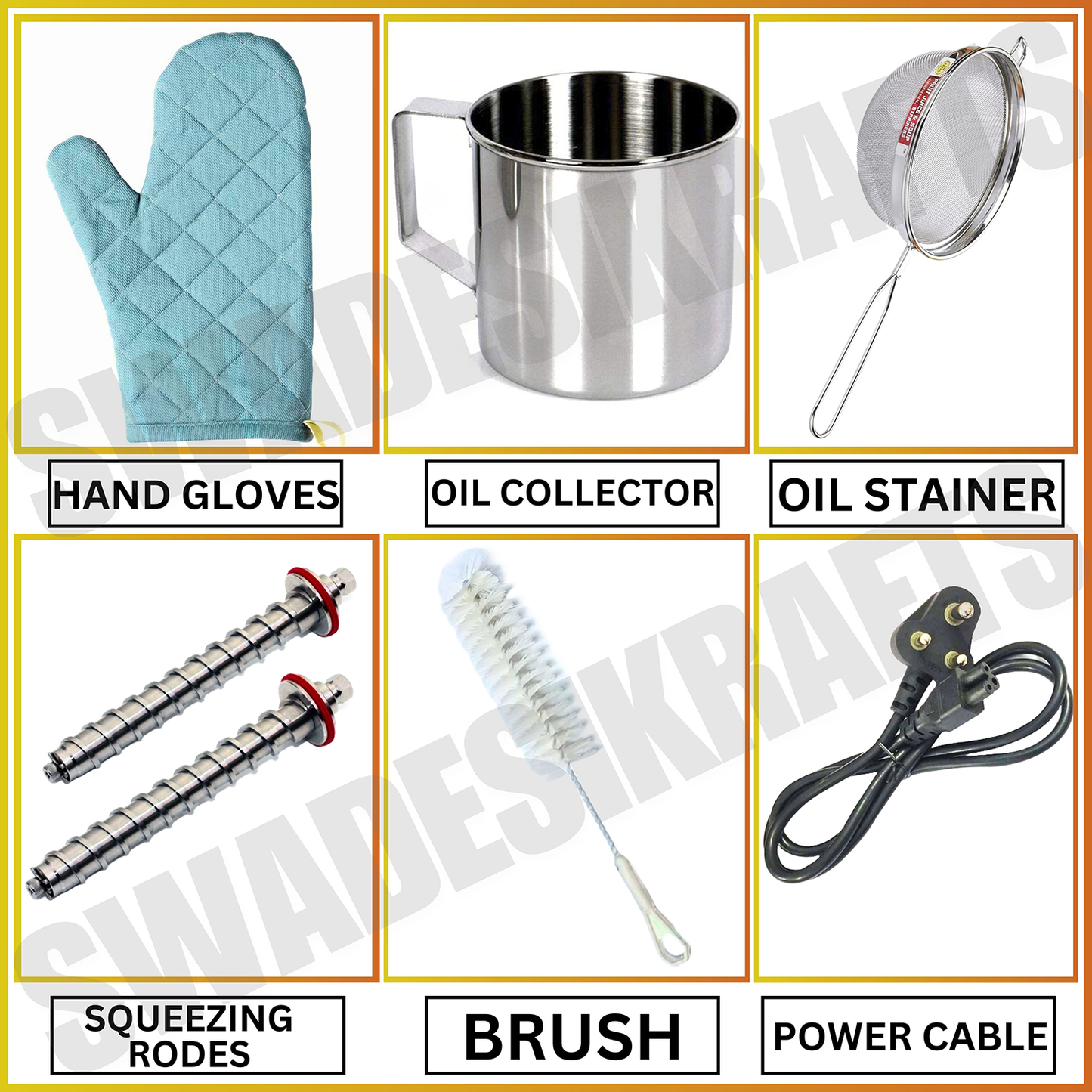 SWADESI KRAFTS Oil Pressing Machine Stainless Steel 202 Body 400-Watt Motor Single Phase Oil Pressing Machine for Home Size 18”X7”X13” Inch (LXWXH) Used for Pressing of Peanut, Almond Oil