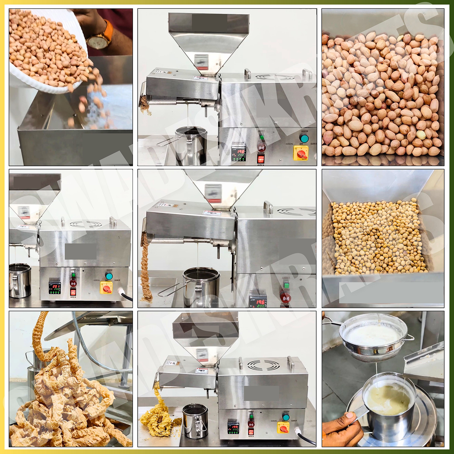 SWADESI KRAFTS Oil Pressing Machine Stainless Steel 202 Body 1200-Watt Motor Single Phase Oil Pressing Machine for Home Size 24”X9”X24” Inch (LXWXH) Used for Pressing of Peanut, Almond Oil