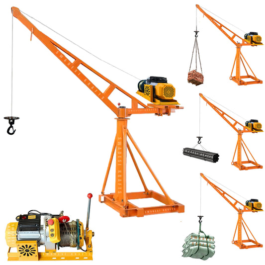 SWADESI KRAFTS Electric Mini Lifting Crane with 4HP Electric Motor | 8mm Wire Thickness|40 Meter Length of the Wire and 45kg Frame | Mini Crane Scale 500kg